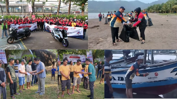 MDM Motorider Community Gelar Touring dan Baksos di Ciletuh